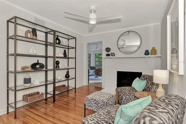 a living room with furniture and a couch