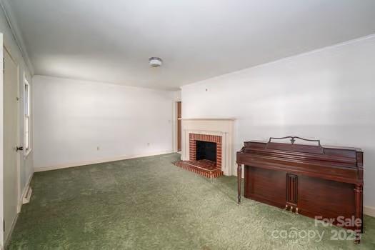 5955 Reepsville Road Vale, NC 28168 - Photo 24 of 48 a view of a livingroom with a fireplace and a workspace