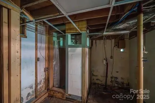 a view of storage and utility room