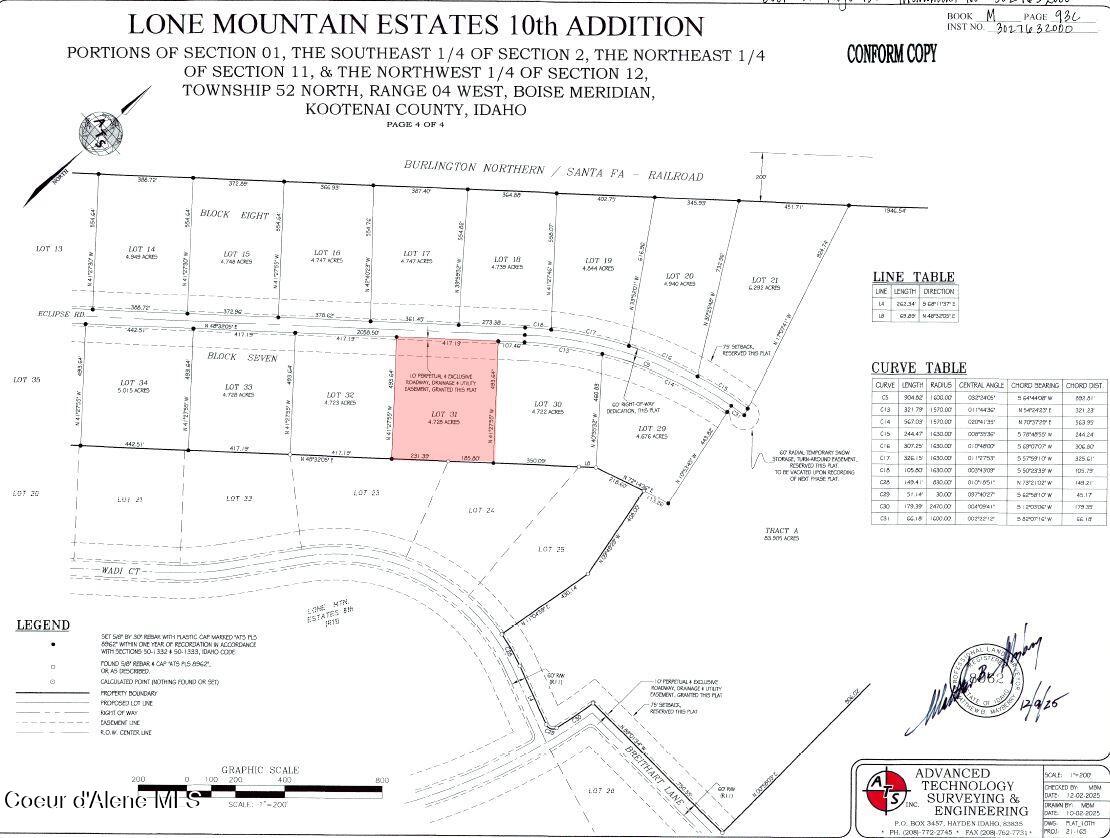 L31-b7 North Eclipse Road Rathdrum, ID 83858 - Photo 5 of 6 Plat
