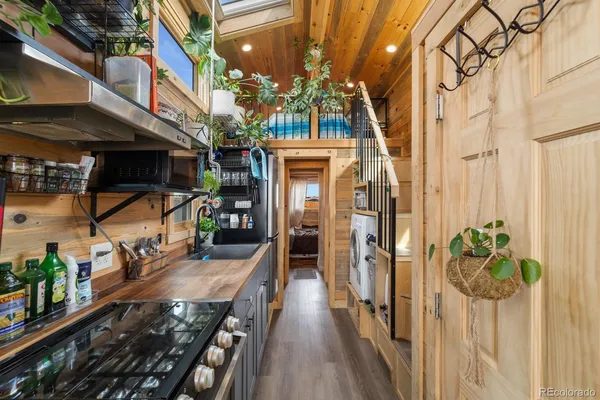 a view of a entryway of a house