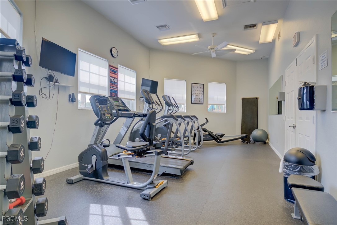 9005 Falcon Pointe Loop Fort Myers, FL 33912 - Photo 34 of 39 a view of a room with gym equipment