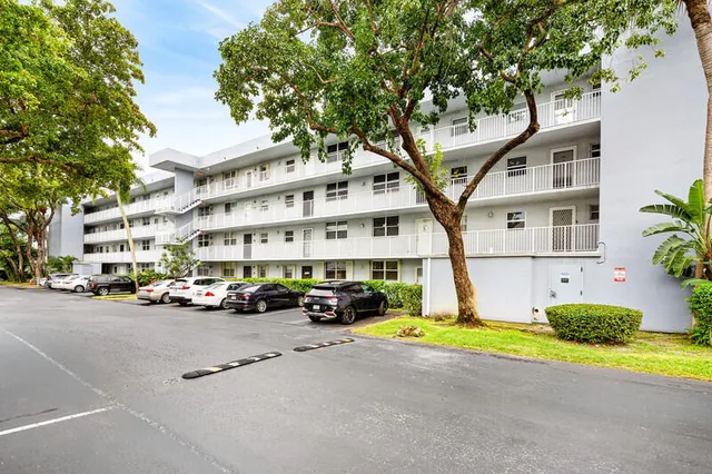 a building view with a outdoor space