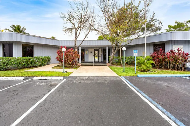 a view of a house with backyard and a tree