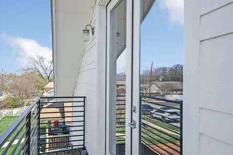 a view of a balcony