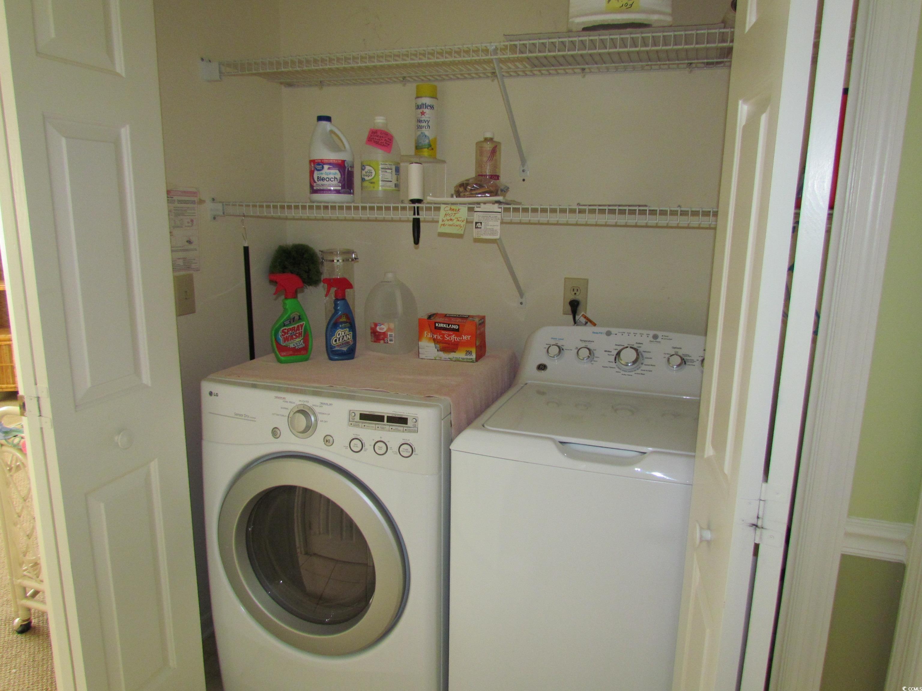 100 Inverness Court Myrtle Beach, SC 29588 - Photo 17 of 22 Washroom featuring washing machine and clothes dryer