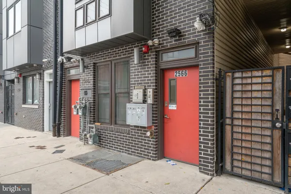 a front view of a building