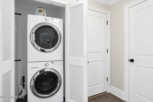 a kitchen with a stove and cabinets