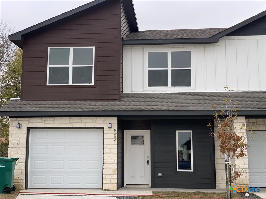 a front view of a house