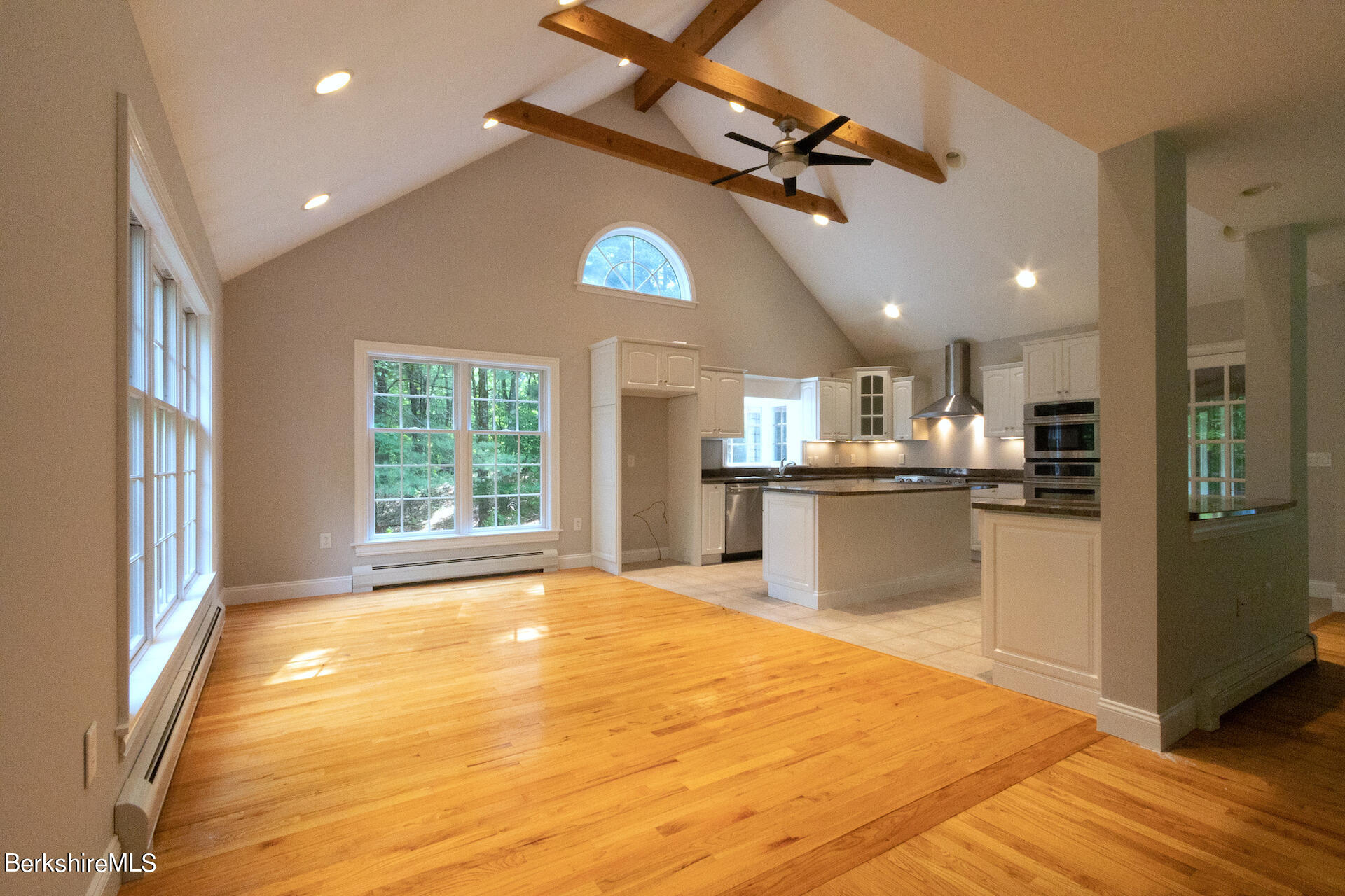 6 Oxbow Road Egremont, MA 01230 - Photo 16 of 42 a view of a kitchen with kitchen island wooden floor and a window