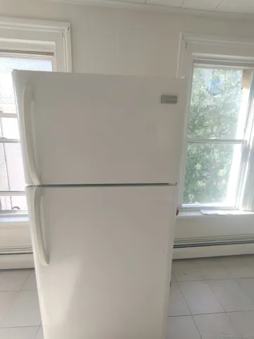 a view of a closet from a window