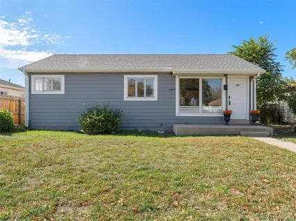 a house view with a garden space
