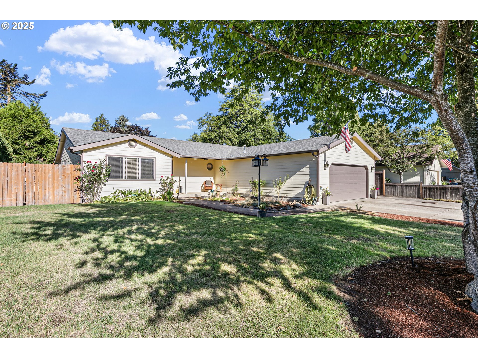 1011 Rose Street Junction City, OR 97448 - Photo 2 of 44 a aerial view of a house with yard and green space