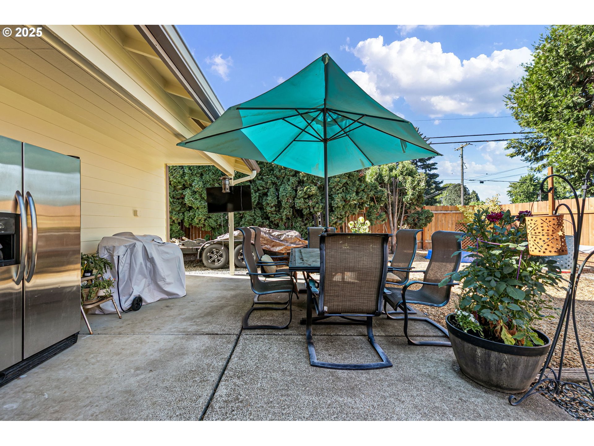 1011 Rose Street Junction City, OR 97448 - Photo 42 of 44 a view of a backyard with sitting area and furniture