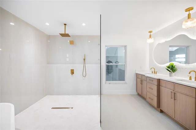 a view of room with wooden floor