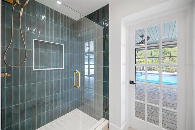 a view of a house with swimming pool