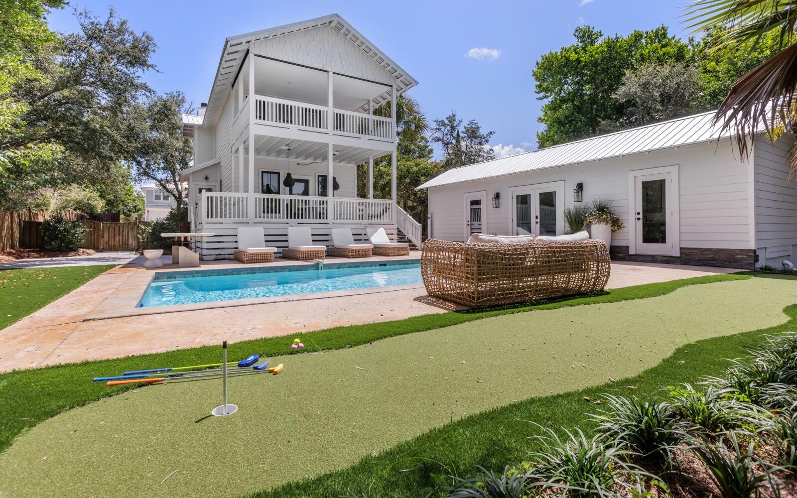 111 Crescent Road Santa Rosa Beach, FL 32459 - Photo 4 of 70 a front view of house with yard and outdoor seating