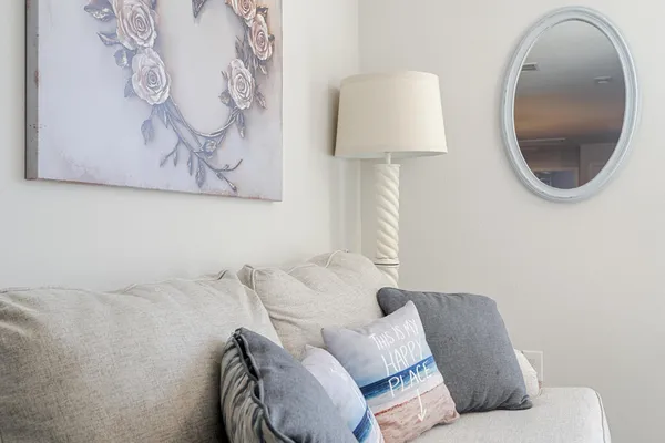 a living room with a couch