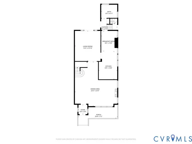 a picture of a bathroom with a shower curtain