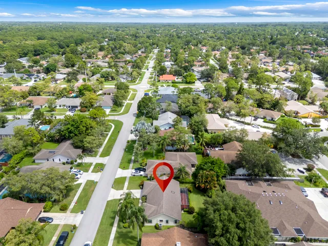 an aerial view of multiple house