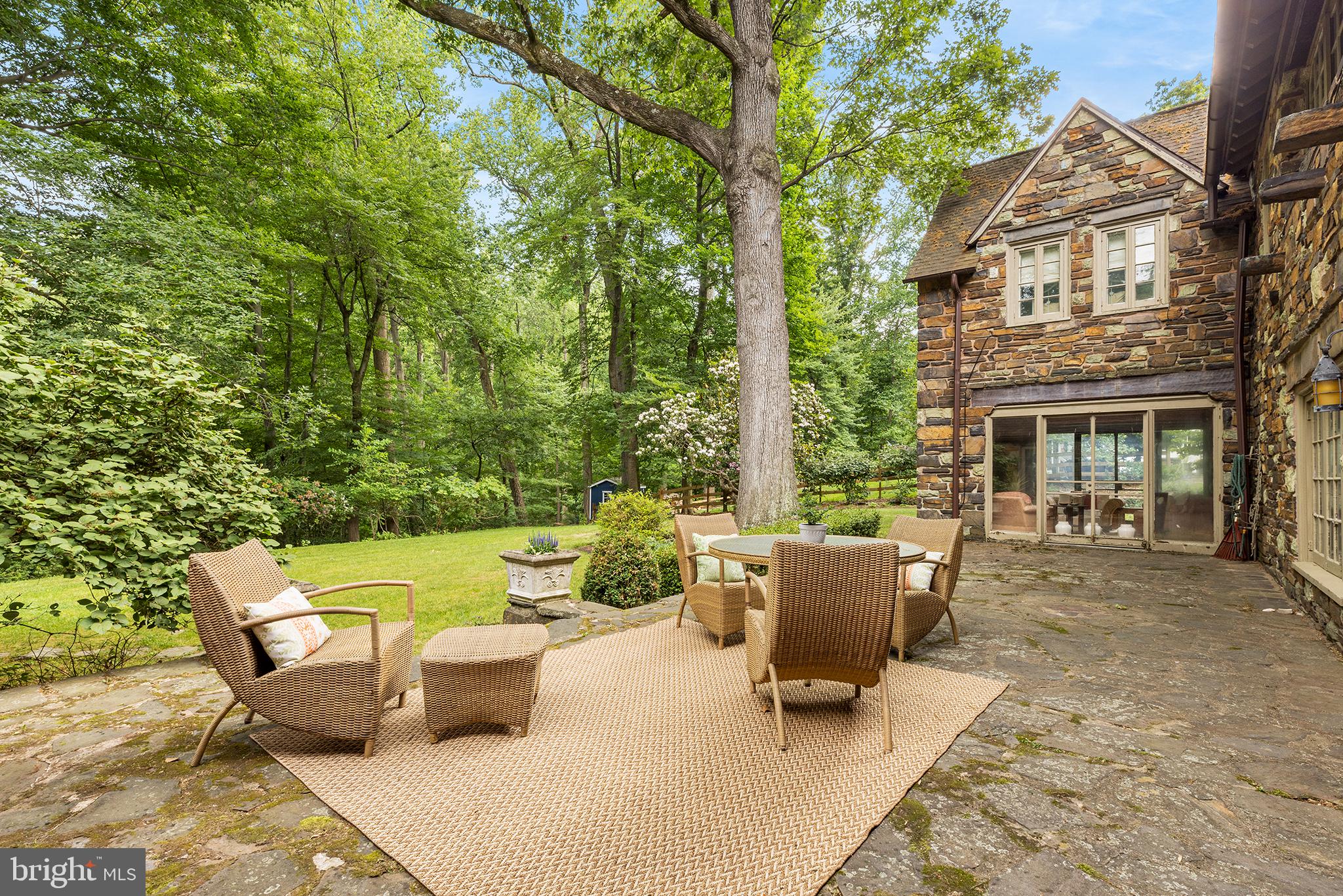 479 Cassatt Road Berwyn, PA 19312 - Photo 16 of 59 rear yard stone patio