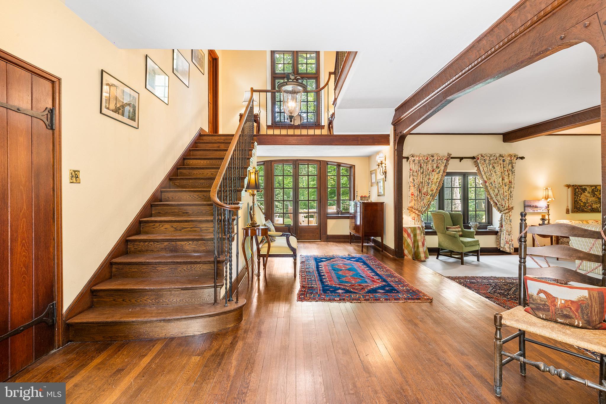 479 Cassatt Road Berwyn, PA 19312 - Photo 8 of 59 gracious hallway with grand staircase