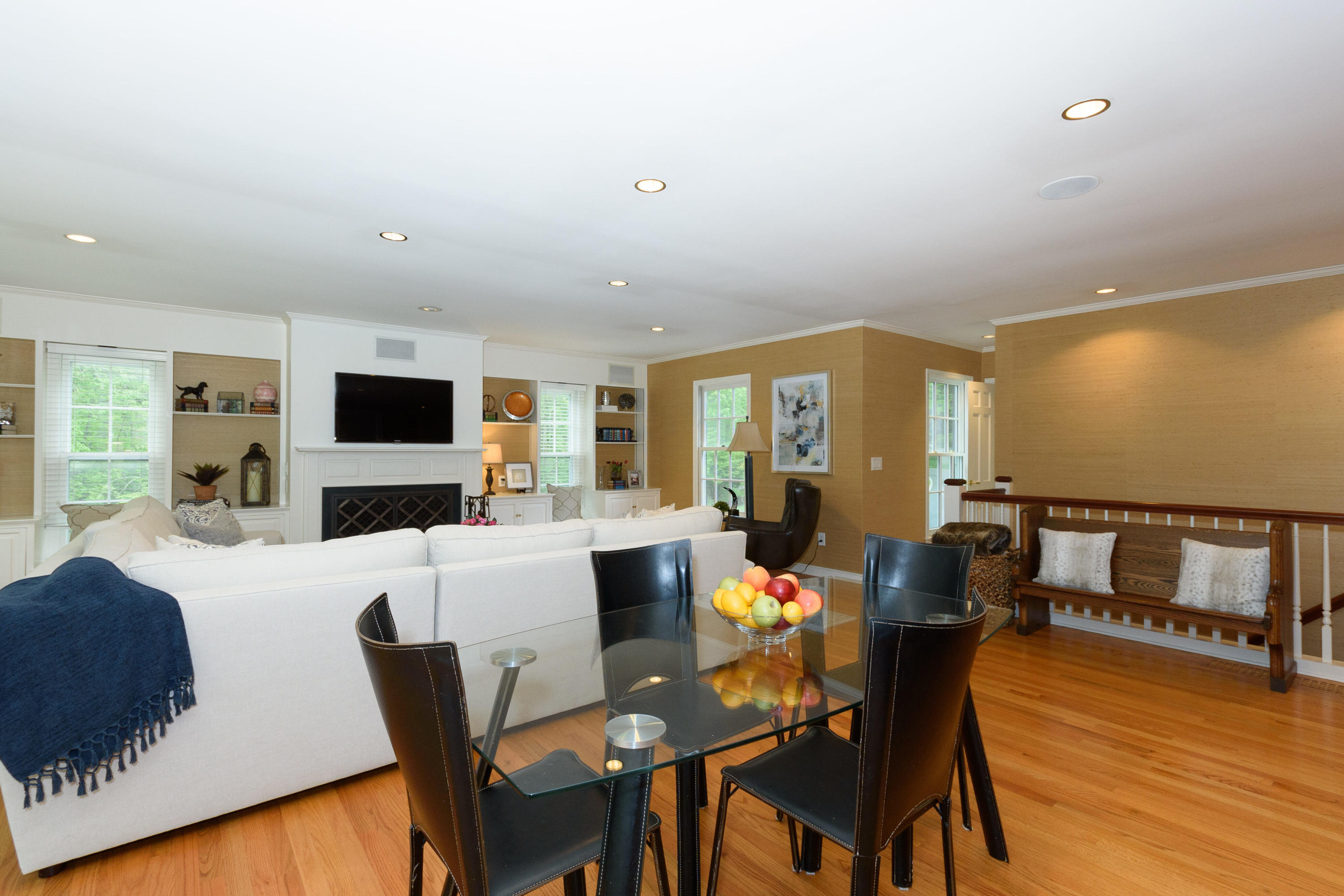 116 Ridge Acres Road Darien, CT 06820 - Photo 12 of 44 a view of a dining room with furniture window and wooden floor