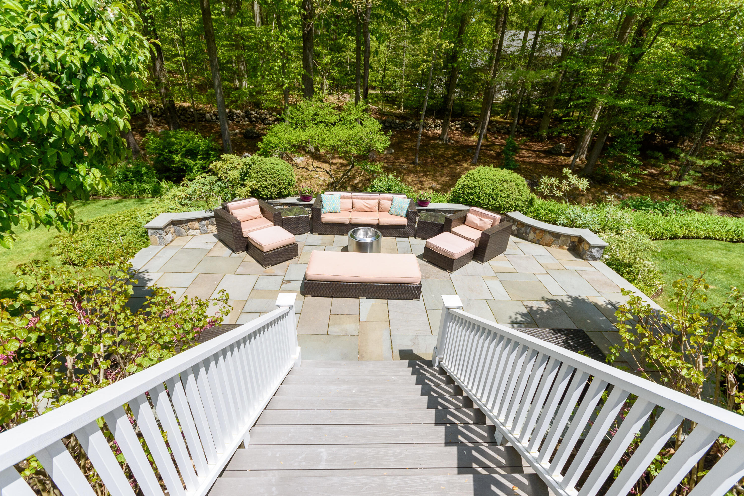 116 Ridge Acres Road Darien, CT 06820 - Photo 37 of 44 a view of a balcony with wooden floor and outdoor space
