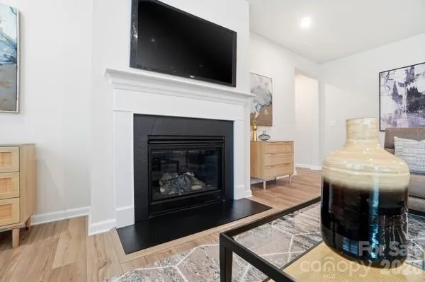 a bedroom with a bed and furniture