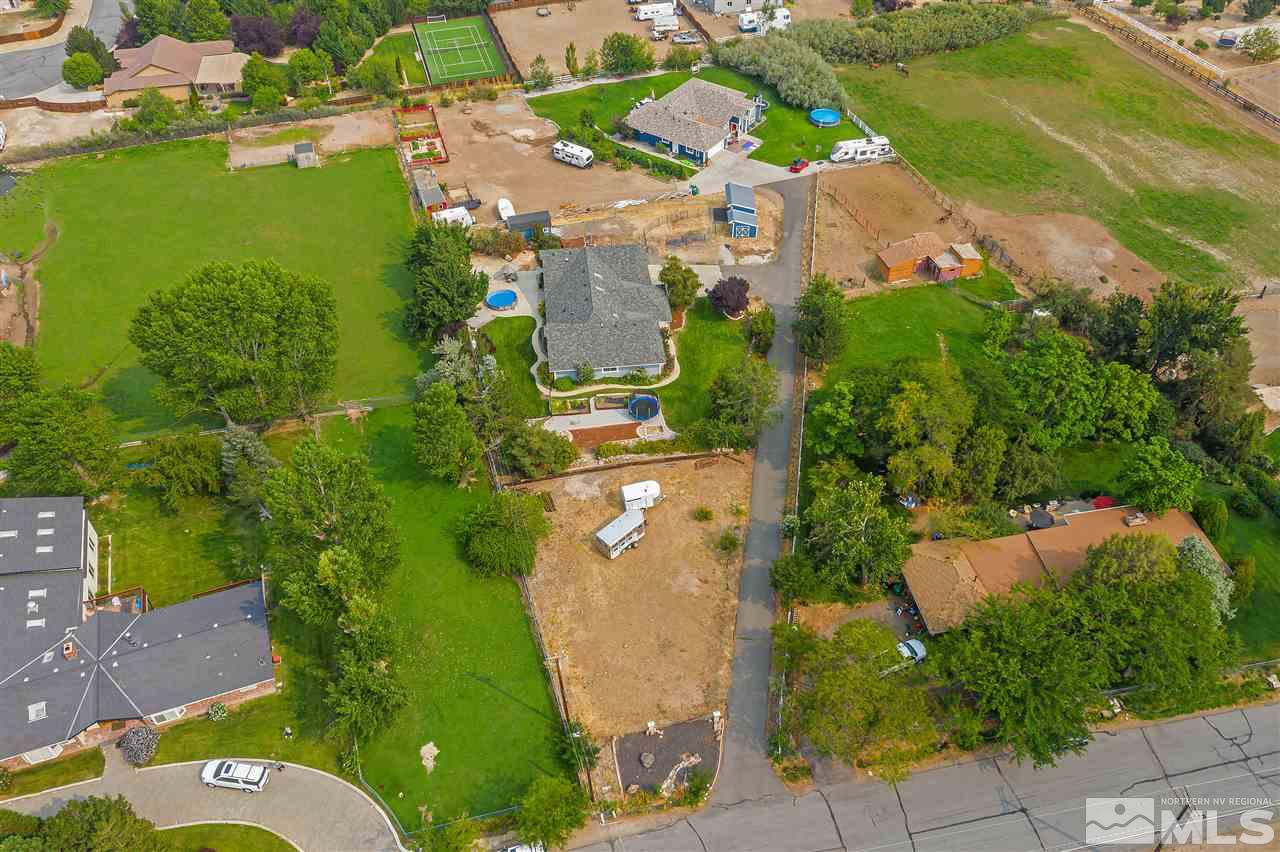 13040 Valley Springs Road Reno, NV 89511 - Photo 10 of 39 an aerial view of a house with a yard basket ball court and outdoor seating