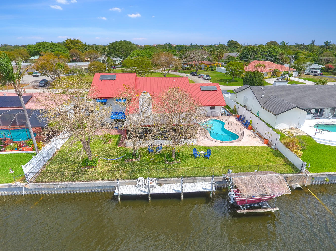764 Avocet Road Delray Beach, FL 33444 - Photo 29 of 32 32'ft boat dock and lift