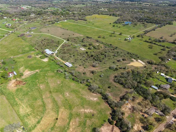 a view of a field with a tree