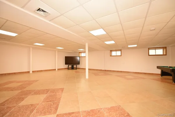 a large building with a yard