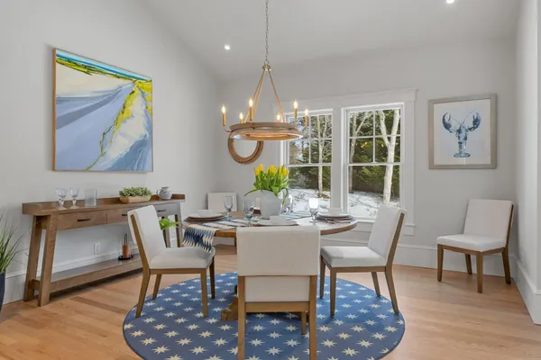 a kitchen with an oven and cabinets