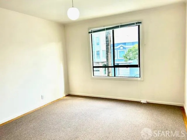 an empty room with a window