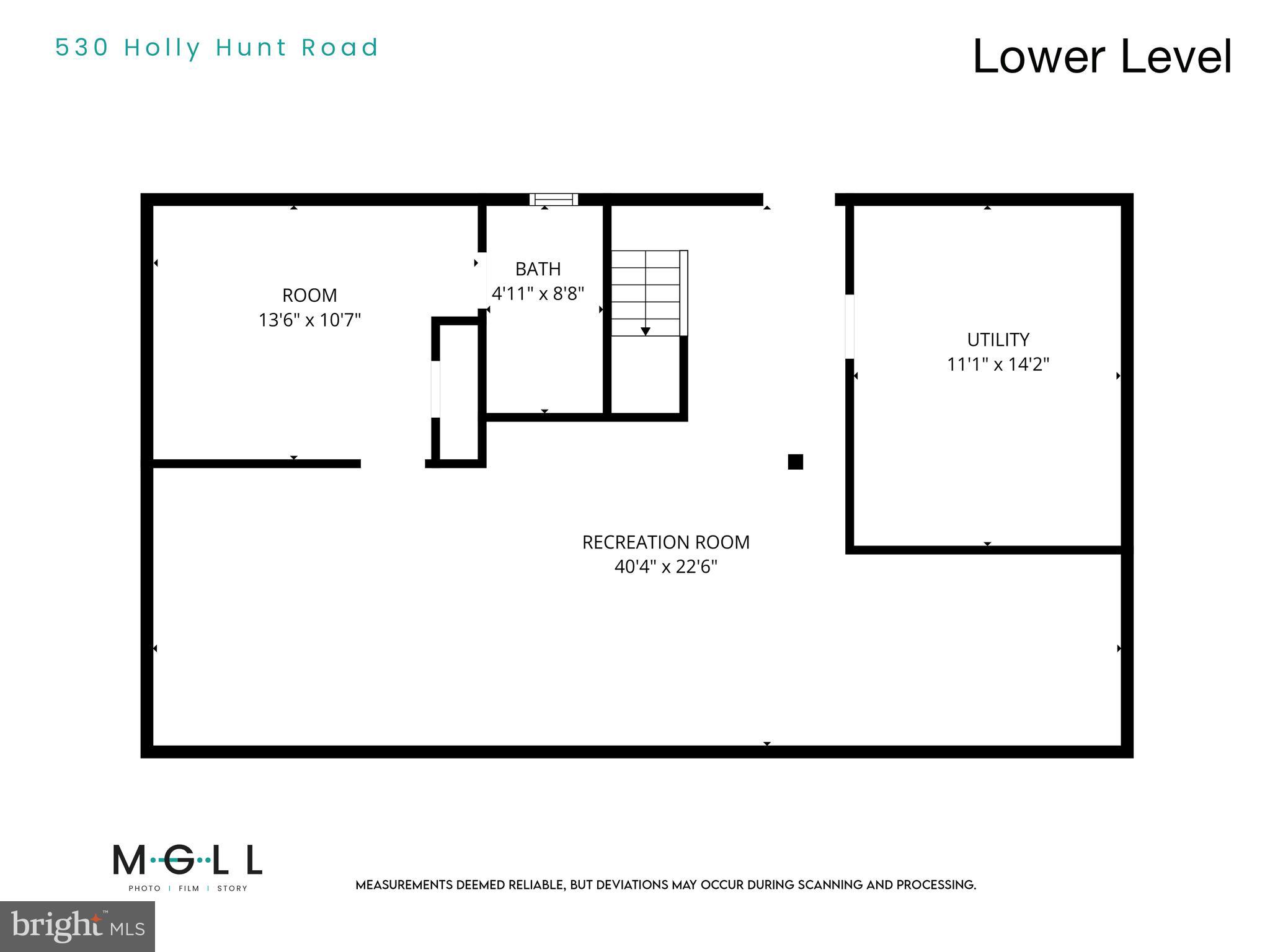 530 Holly Hunt Road Baltimore, MD 21220 - Photo 37 of 37 Finished Lower Level Floorplan