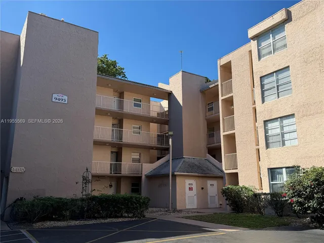 a front view of a building
