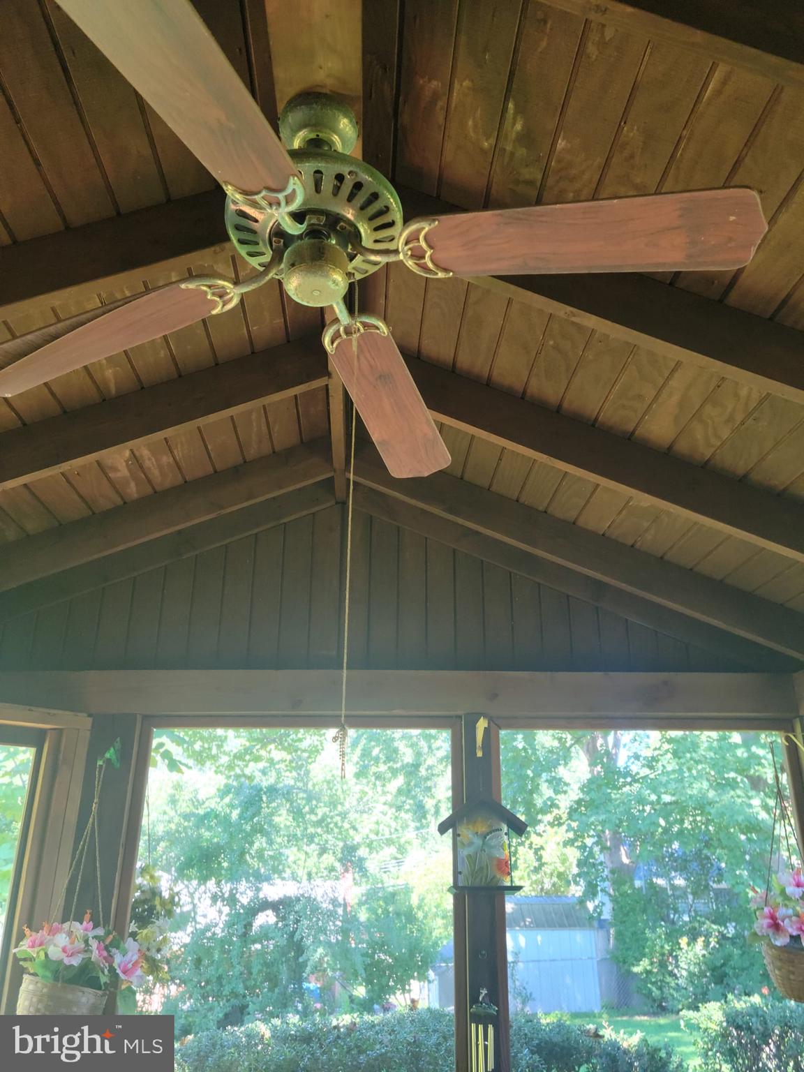 7612 Dunston Street Springfield, VA 22151 - Photo 45 of 51 Screened Porch Ceiling and Fan
