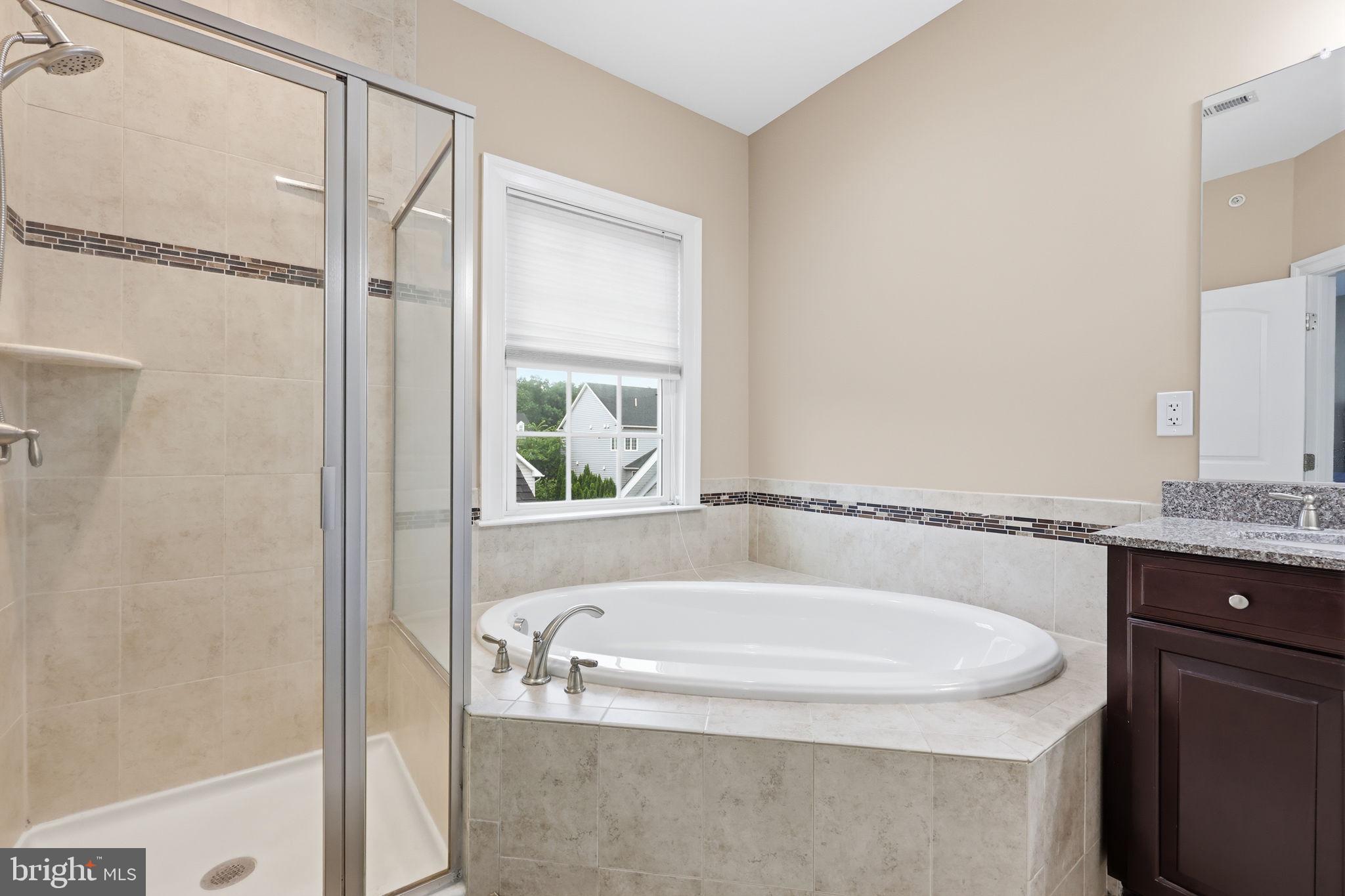 3694 Jacob Stout Road Doylestown, PA 18902 - Photo 19 of 35 Primary bath soaking tub and glass shower