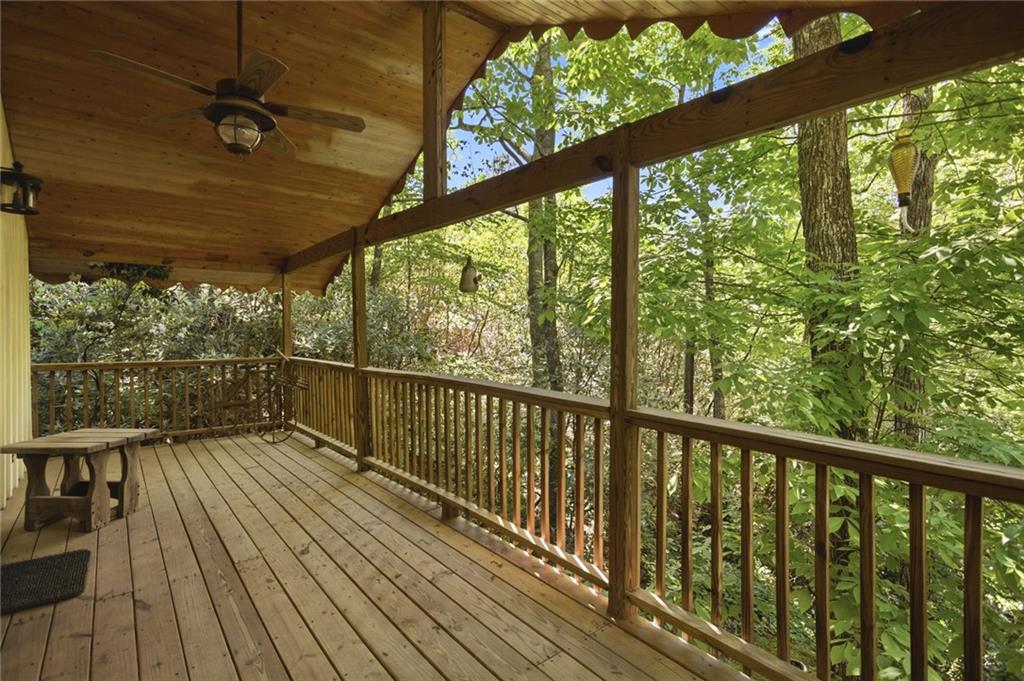 46 Spartan Lane Rabun Gap, GA 30568 - Photo 59 of 89 a view of balcony with wooden floor