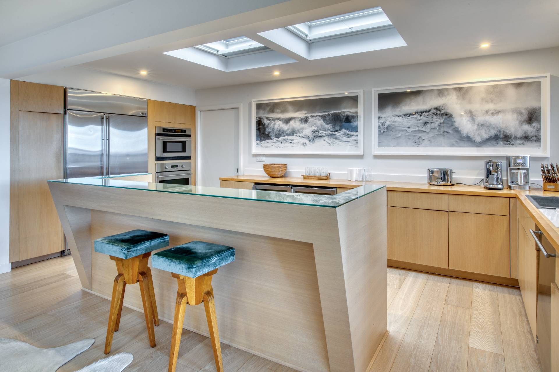 18 Sound View Drive Sag Harbor, NY 11963 - Photo 6 of 28 a kitchen with stainless steel appliances kitchen island granite countertop a sink and cabinets