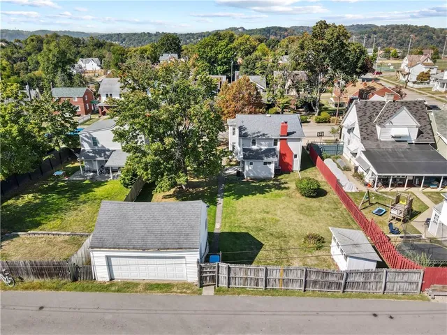 an aerial view of multiple house