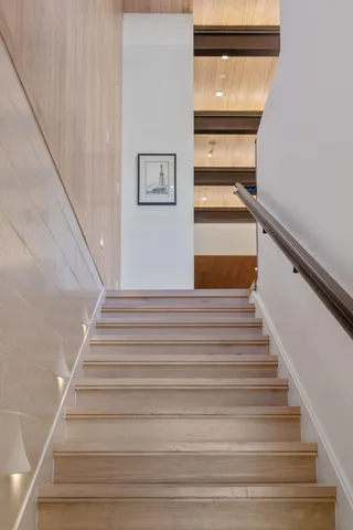 a view of a large building with a large windows