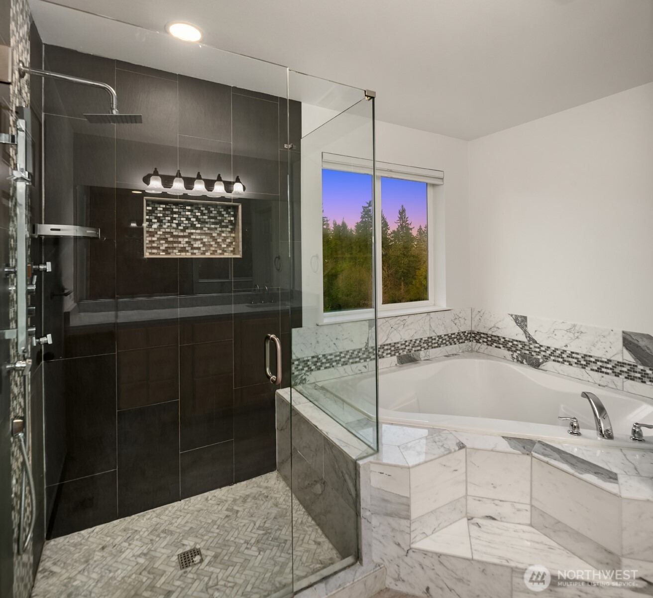 21120 Meridian Place West Bothell, WA 98021 - Photo 20 of 36 a bathroom with a tub and a shower