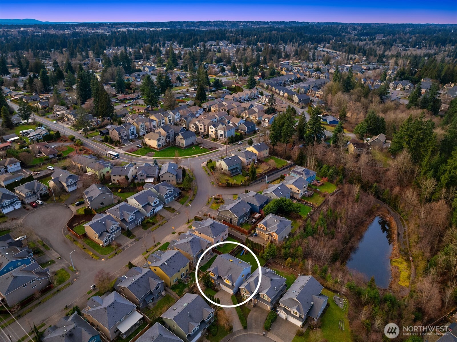 21120 Meridian Place West Bothell, WA 98021 - Photo 34 of 36 an aerial view of a city with lots of residential buildings