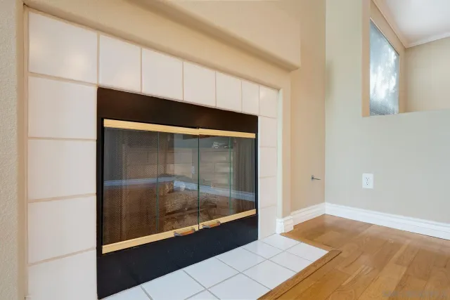 a view of a elevator with painted walls