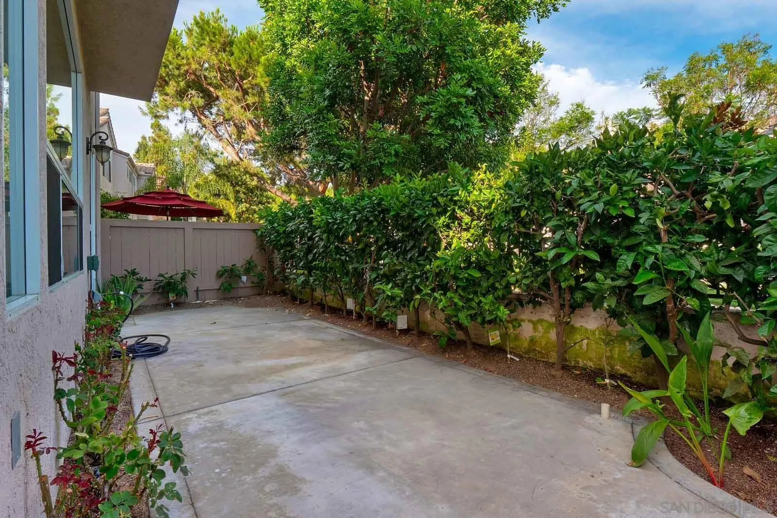 5512 Renaissance Avenue, Unit 3 San Diego, CA 92122 - Photo 23 of 57 a view of a house with a plants and a tree