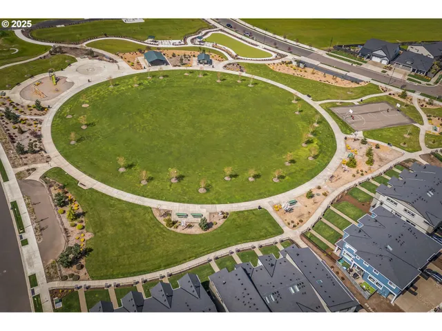 a view of a swimming pool with a garden