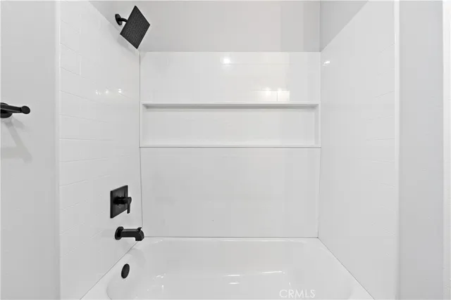 a close up of a bathtub