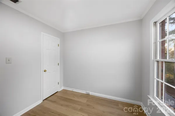 an empty room with a window